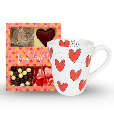 Blond Amsterdam | Hartjes mok | Veel liefs | Thee, snoep en chocolade