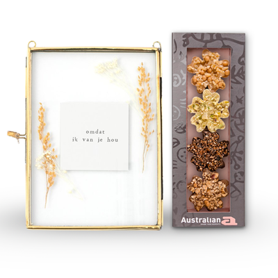 IKPAKJEIN | Bloemenlijst | Australian | 4 Chocolade Bloemen
