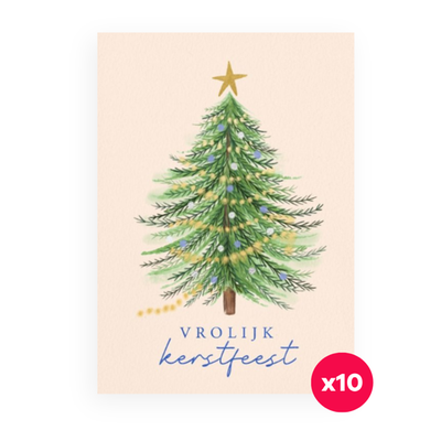 Greetz | Kerst | Kerstboom | 10 kerstkaarten met enveloppen