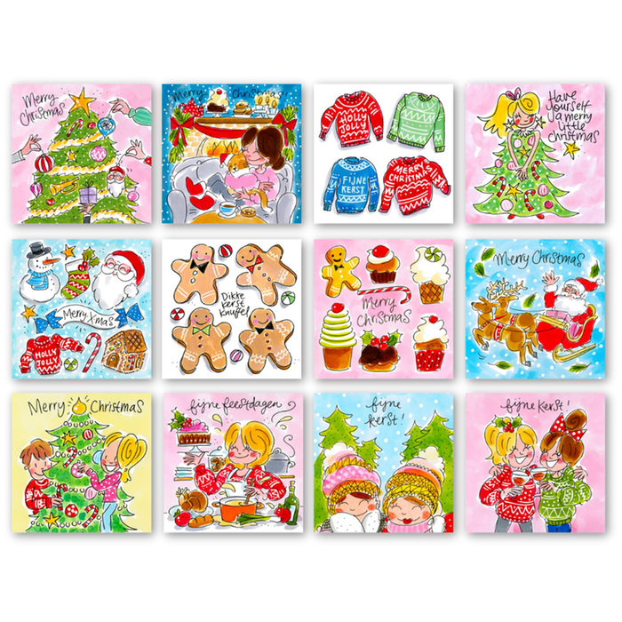 Blond Amsterdam | Kerst | 12 Kerstkaarten met enveloppen