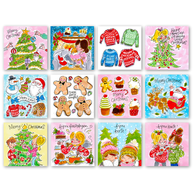 Blond Amsterdam | Kerst | 12 Kerstkaarten met enveloppen