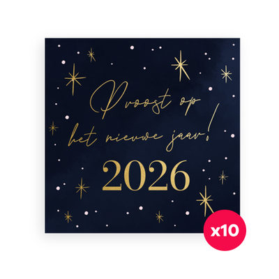Greetz | Nieuw jaar | 10 nieuwjaarskaarten met enveloppen