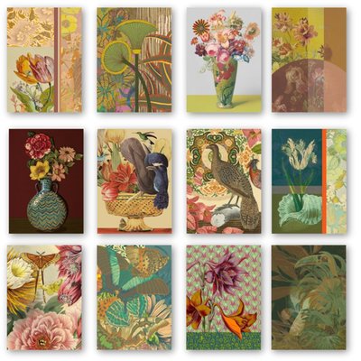 Artistieke kaarten | Kaartenset | 12 wenskaarten met envelop