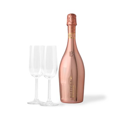 Cadeaupakket | Bottega rosé | 75cl met 2 glazen