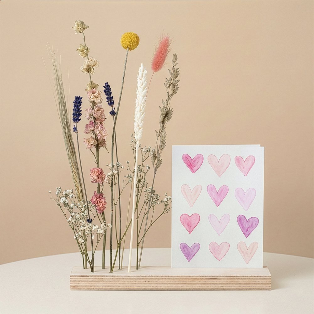 Brievenbus Droogbloemen plankje Brievenbusbloemen Greetz