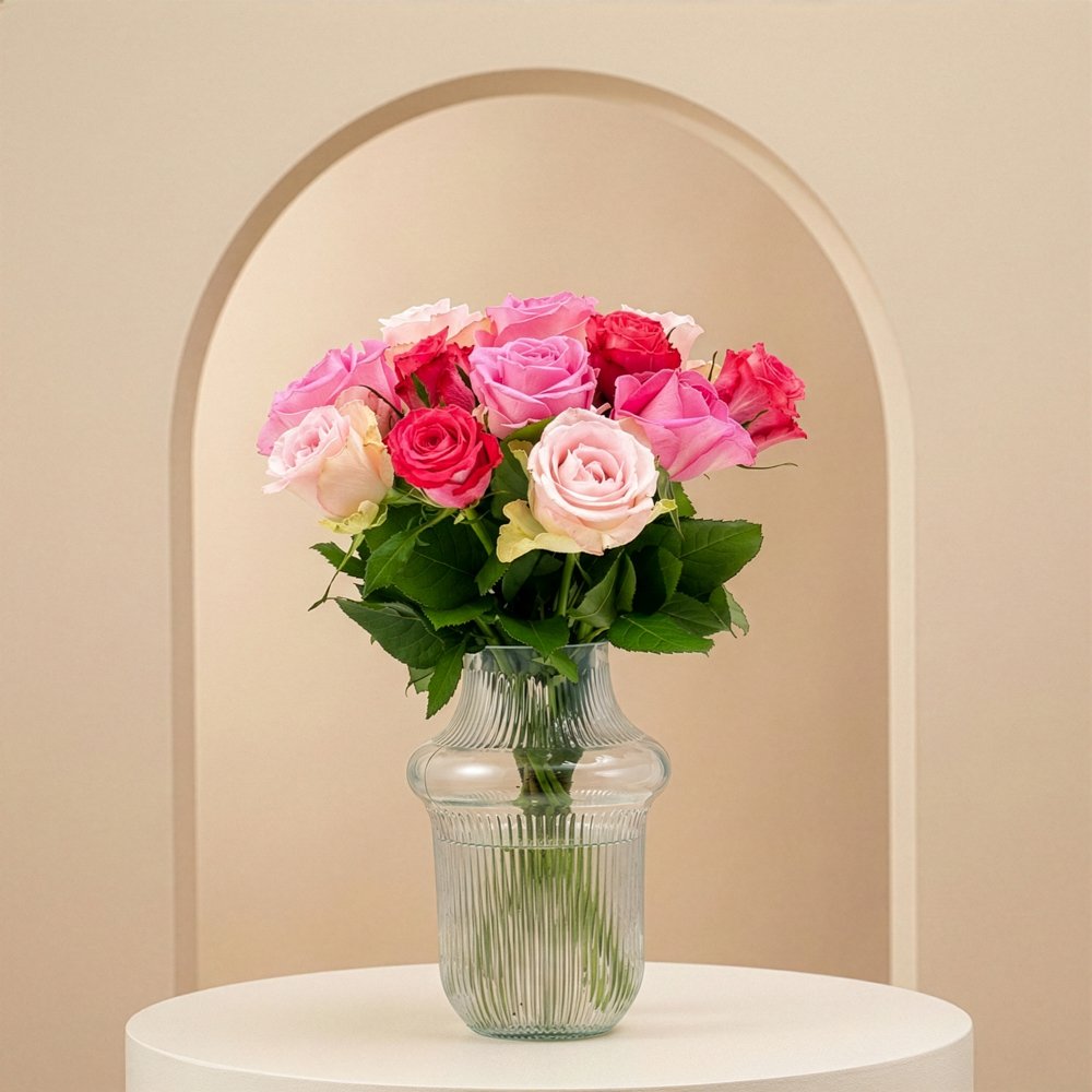 Brievenbusbloemen Rozen Liefdevol Roze Greetz