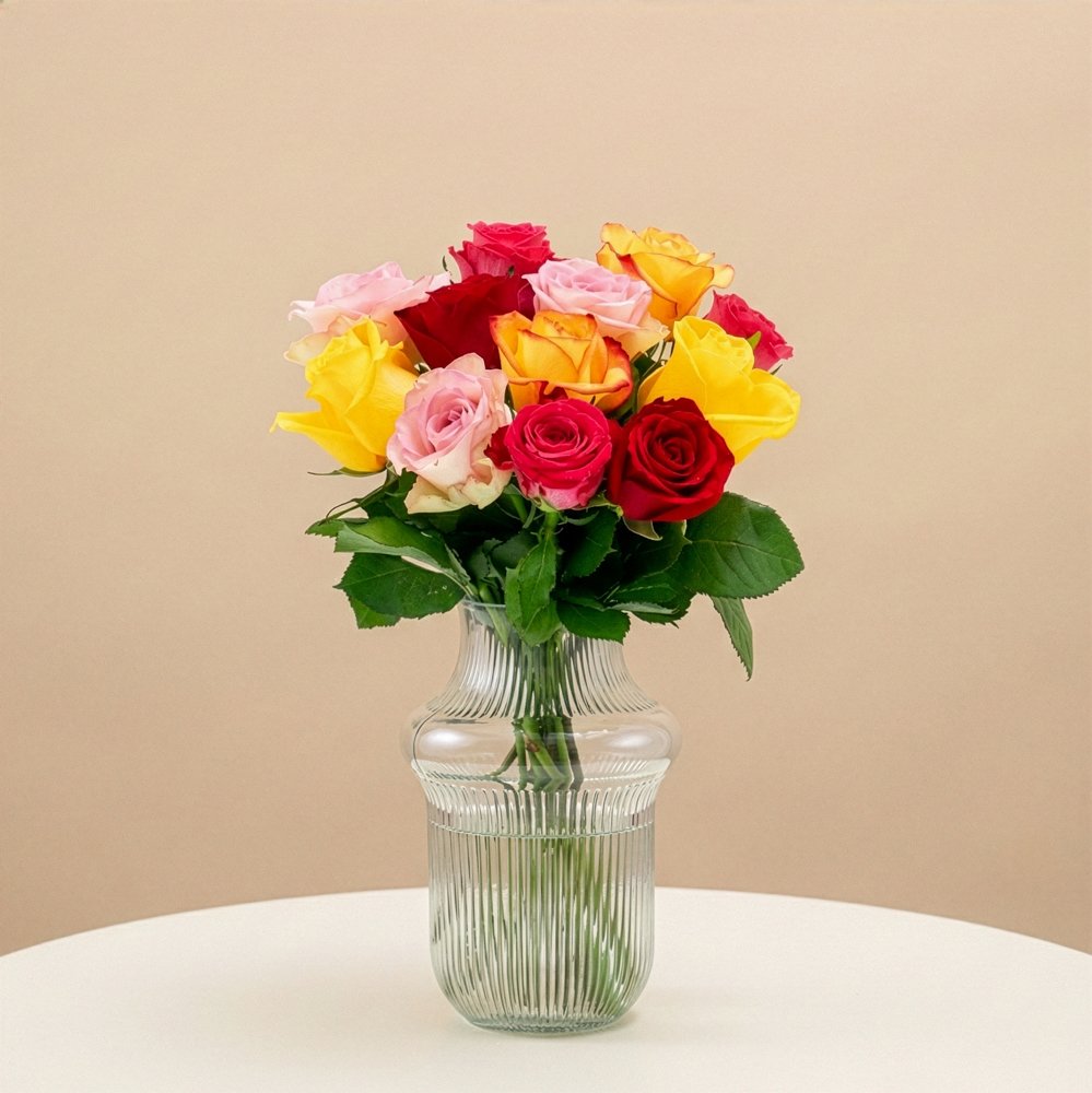 Brievenbusbloemen Rozen Warme Tinten Greetz