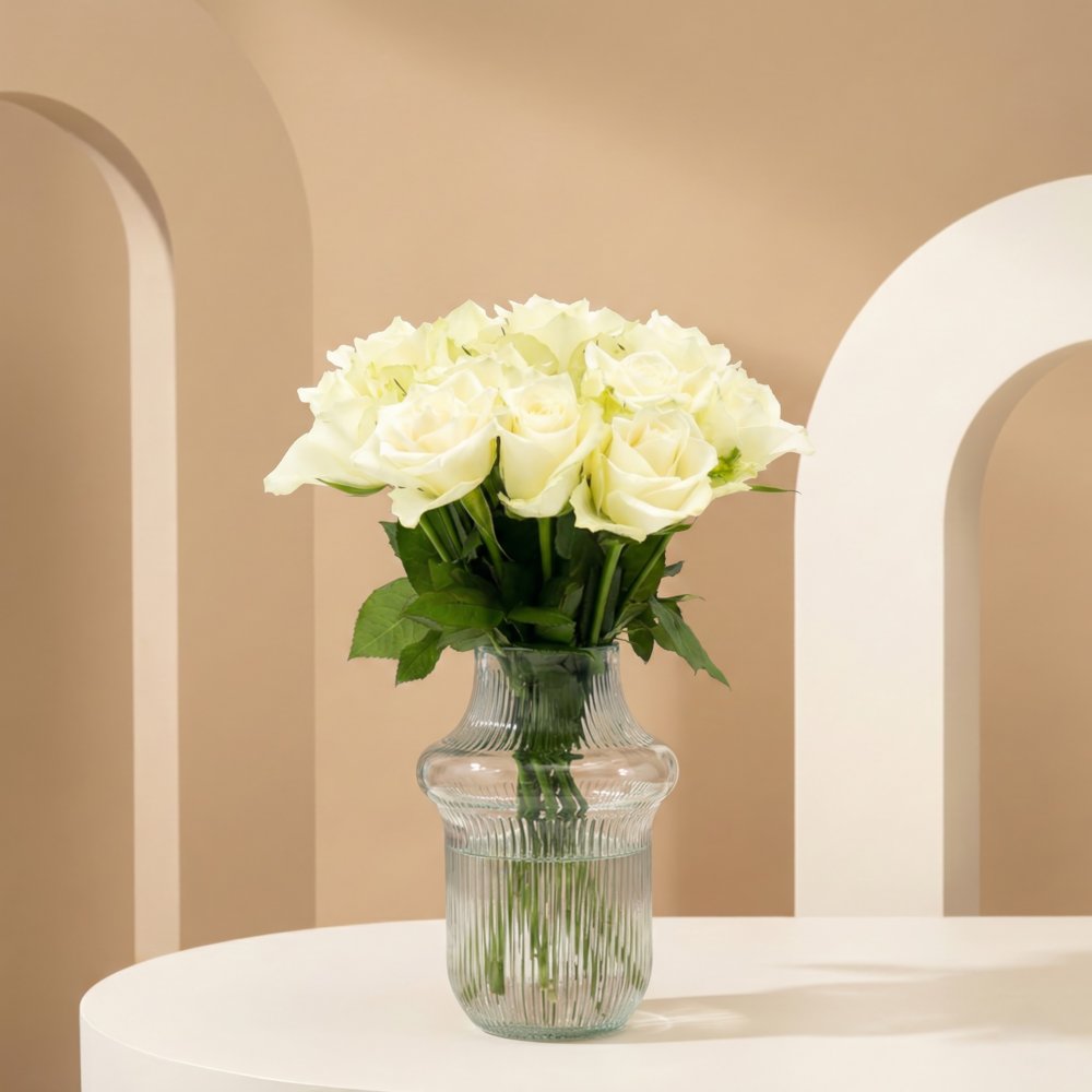 Brievenbusbloemen Rozen Wit Greetz