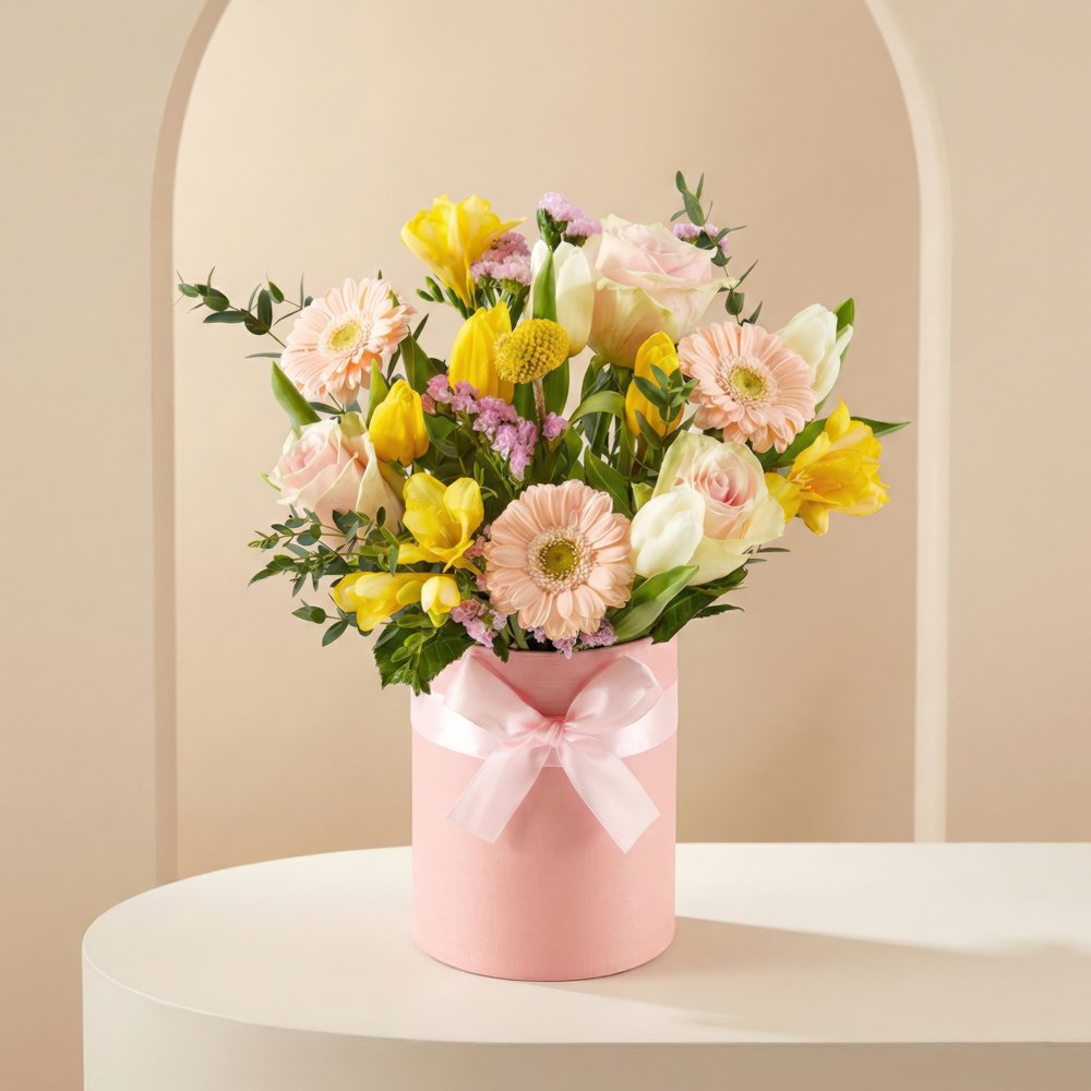 Cadeaubox Lentebloei Bloemen Greetz