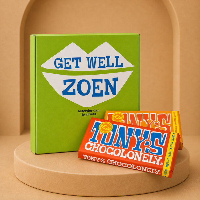 Tony's Chocolonely | Giftbox Get well zoen | 2 repen | 360g