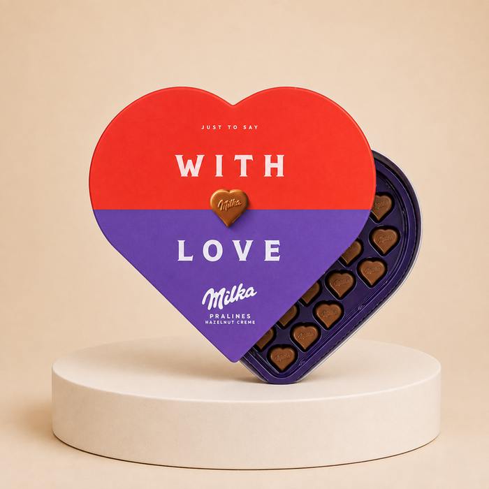 Milka | Hartjes pralines | With Love