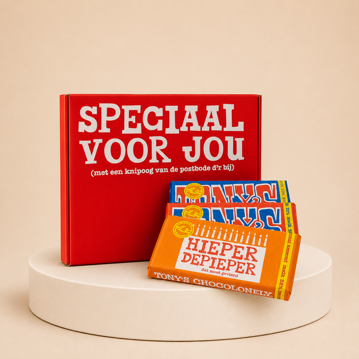 Tony's Chocolonely | Giftbox Hieperdepiep | 3 repen | 540g