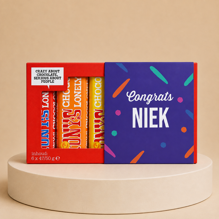 Tony's Chocolonely | Proeverijtje | Congrats met eigen naam | 288g