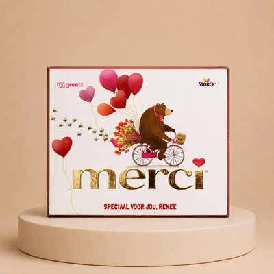 Merci | Speciaal voor jou met eigen tekst | 250g
