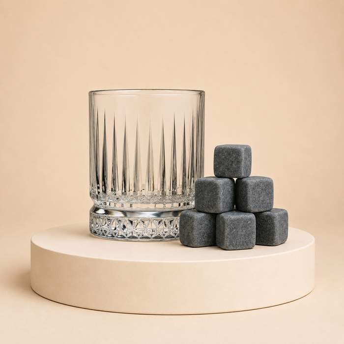 Deer Jimmy's | Whiskey glas met whiskey stones
