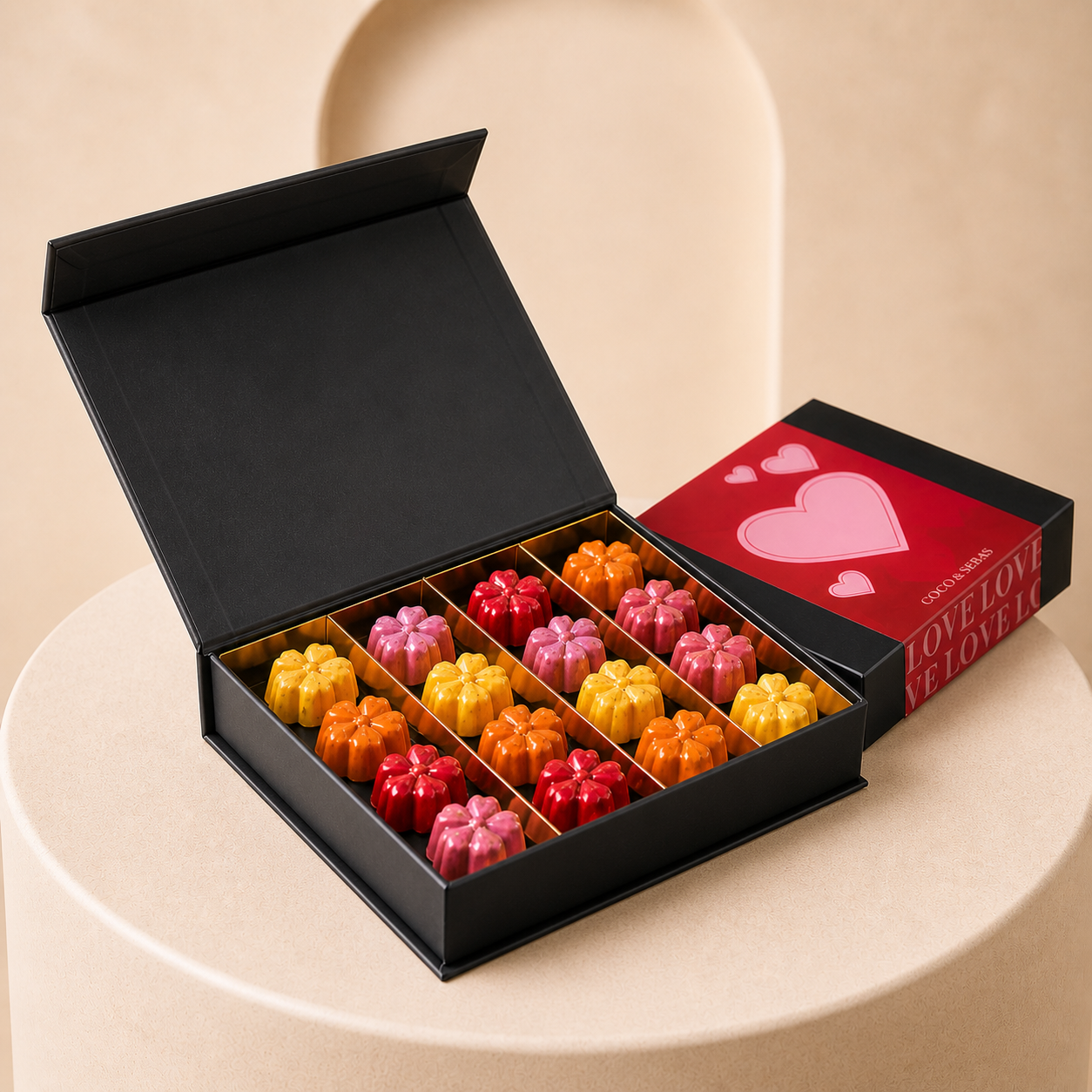 Luxe bloemetjes bonbons 16 stuks Coco Sebas
