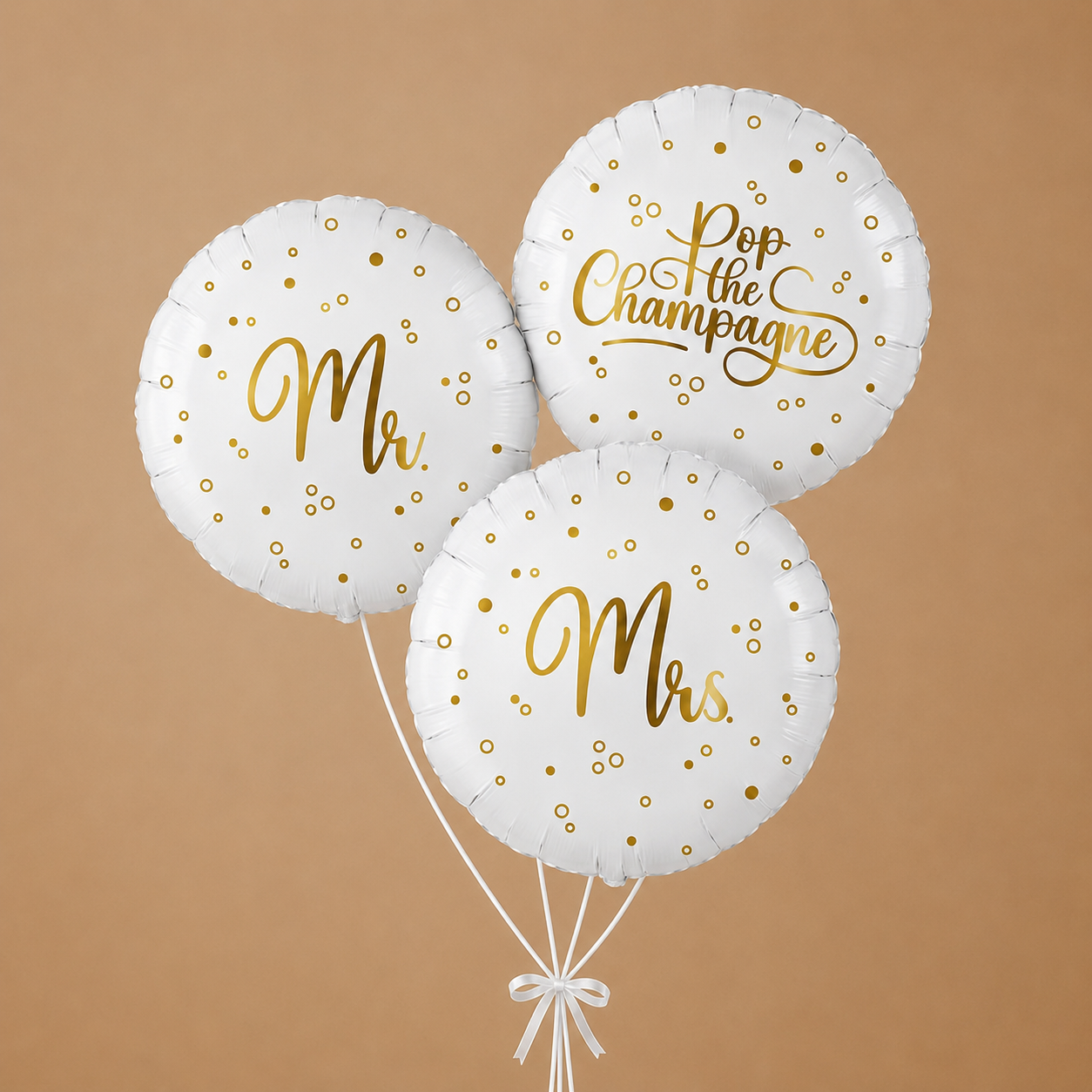 Ballonnen Tros Mr Mrs Champagne Greetz
