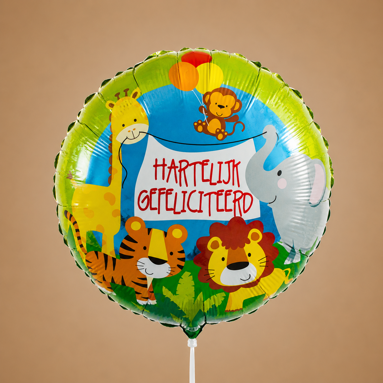 Ballon Dieren Hartelijk gefeliciteerd Greetz