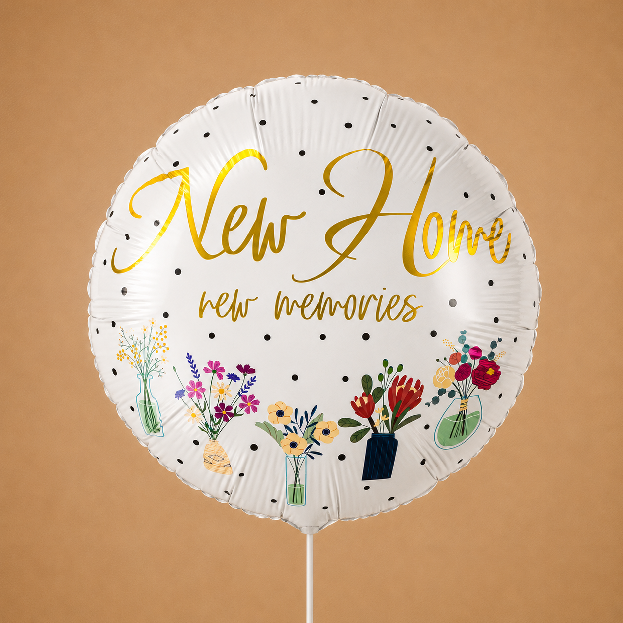 Ballon Bloemen New home Greetz