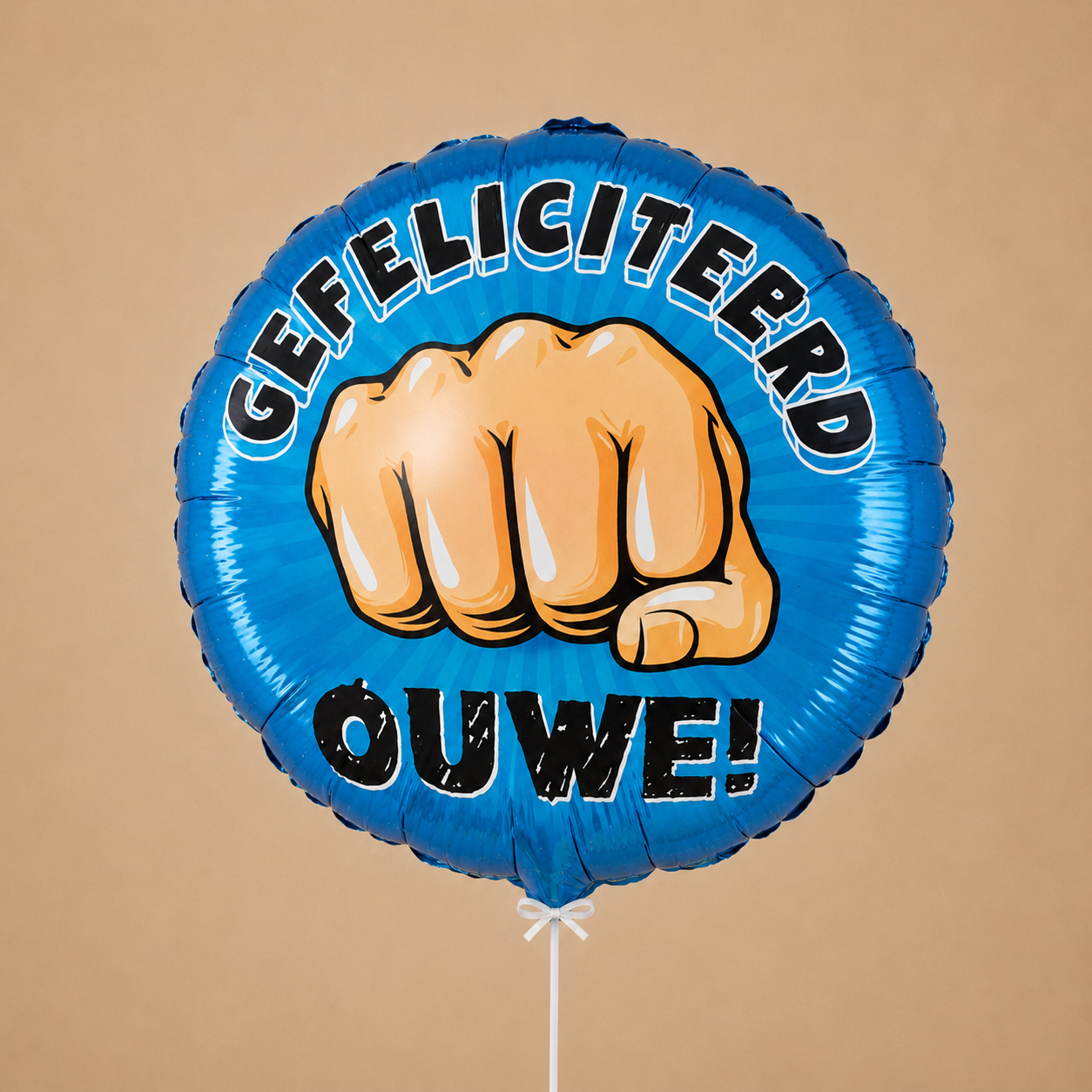 Ballon Boks Gefeliciteerd Ouwe Greetz