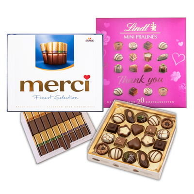 Lindt MINI PRALINES 100 gram | Merci Melk Finest Collection 250g