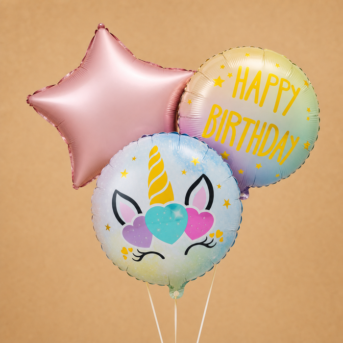 Ballonnen | Tros van 3 | Unicorn | Birthday