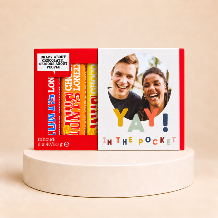 Tony’s Chocolonely | Proeverijtje | Yay in the pocket met eigen foto | 288g