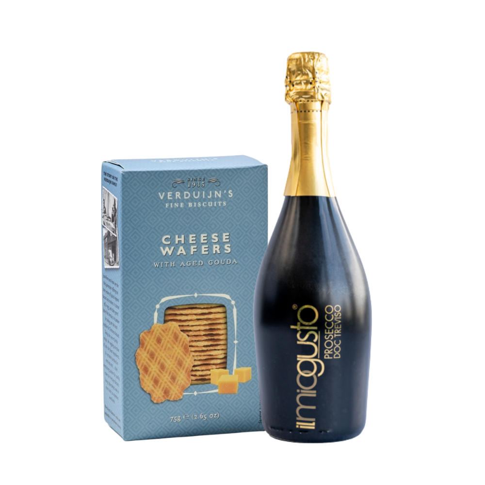 Miogusto - Prosecco - 750ml Kaaswafels 75g Drankcadeaus Il Miogusto