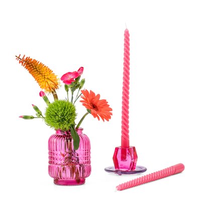 Cadeaupakket | Twist of Joy | Inclusief vaas, kaars en houder