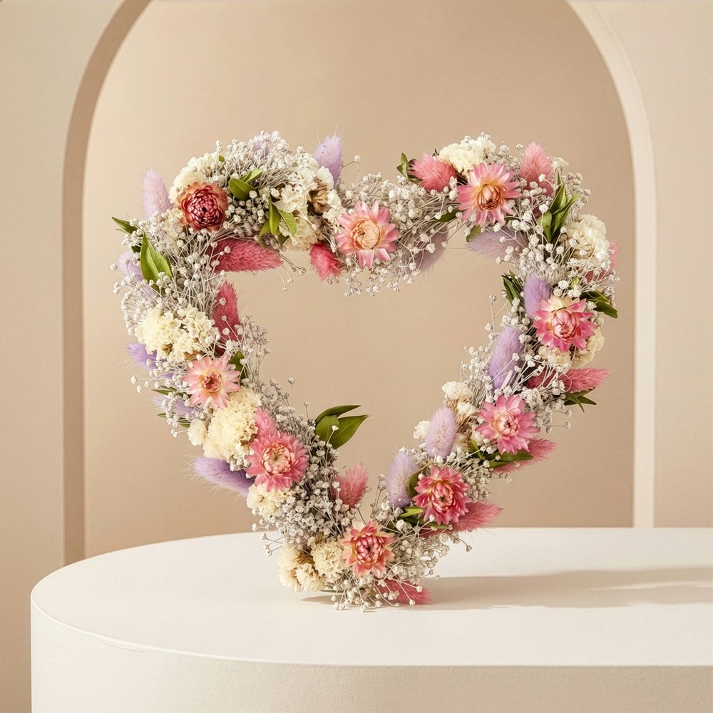 Droogbloemen Krans Bloemenhart Greetz