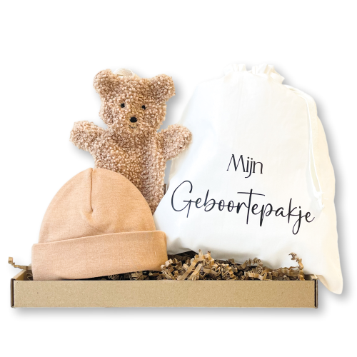 Hip&Mama box | Kraamcadeau naturel+ Jollein speendoekje