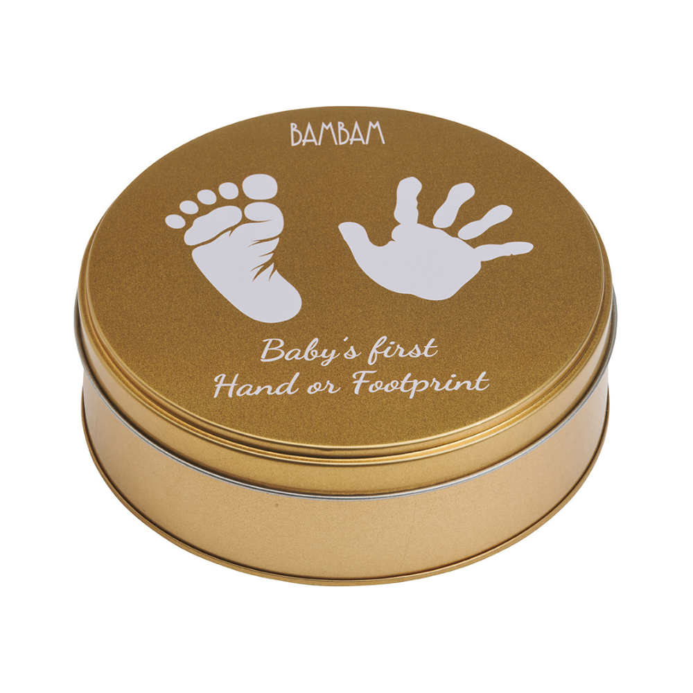 Gipsblik voet en hand Goud BAMBAM