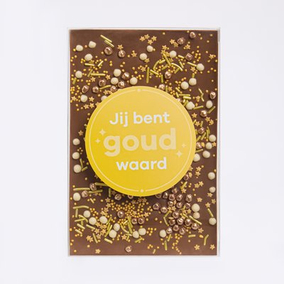 Patisserie de Bijenkorf | Melkchocolade reep goud | 215g