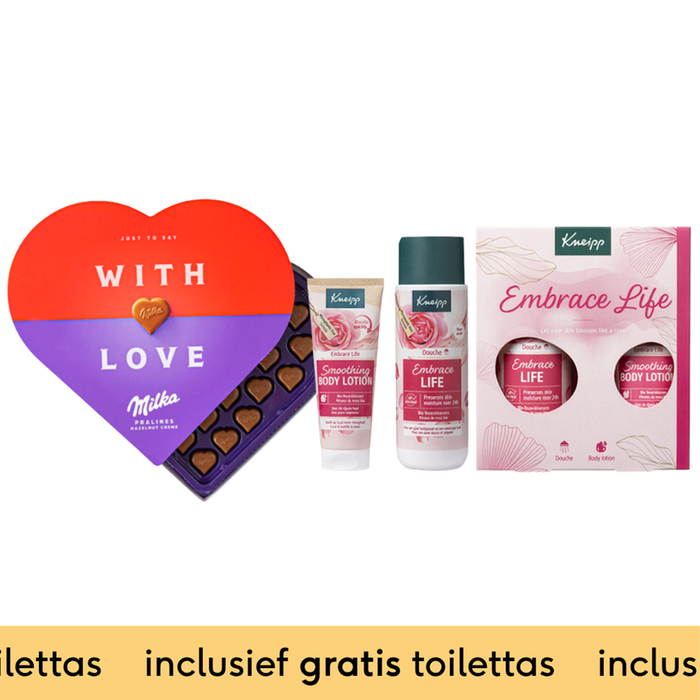 Kneipp Cadeaupakket | Milka Pralines with love 165g
