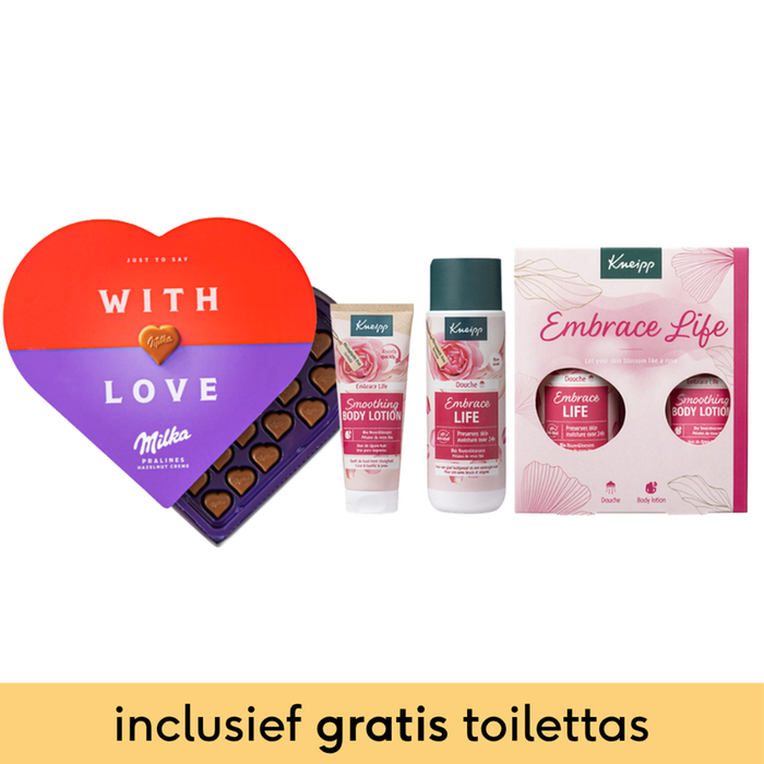 Kneipp Cadeaupakket | Milka Pralines with love 165g