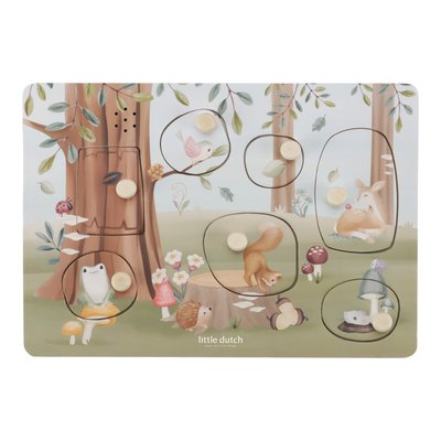 Little Dutch | Geluidenpuzzel hout | Forest Friends