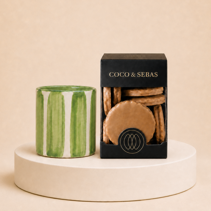 Bij de koffie | Lenta Living beker & Chocolade stroopwafels
