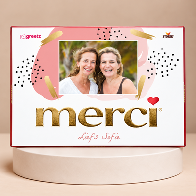 Merci | Liefs met eigen foto en naam | 675g