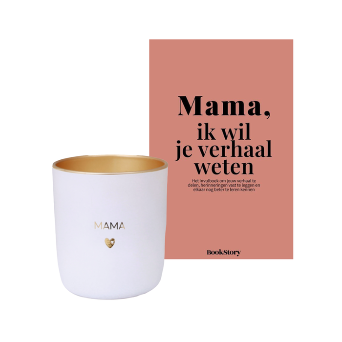 Mama's verhaal | Invulboek mama & My Flame geurkaars