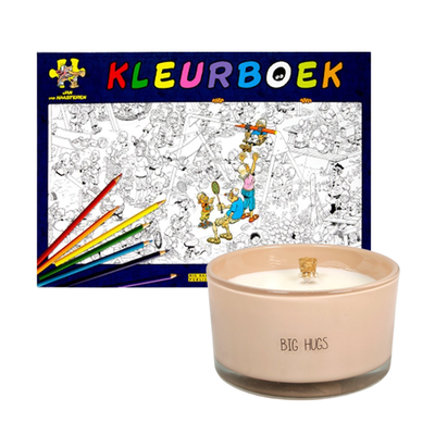 Creatief & knus | Jan van Haasteren kleurboek & My Flame geurkaars