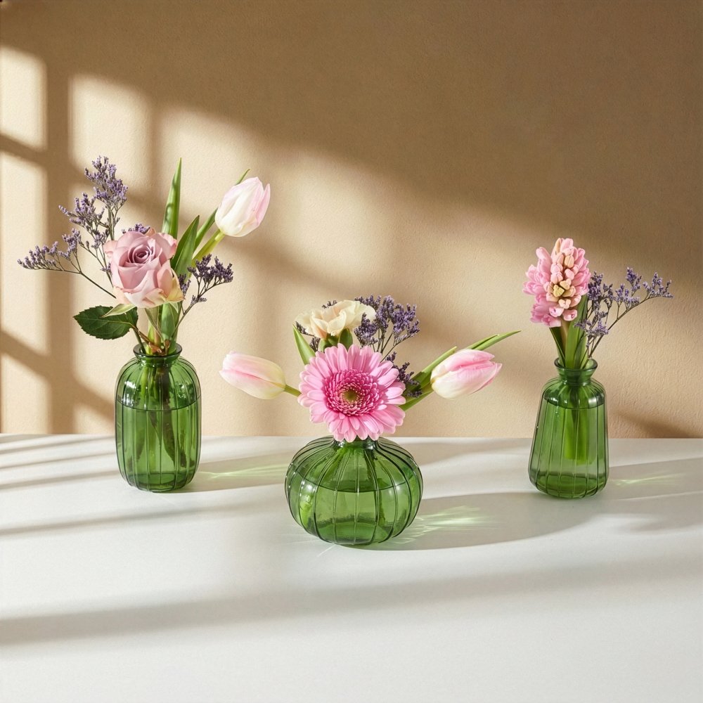 Voorjaarsbloemen Incl. 3 vaasjes Greetz