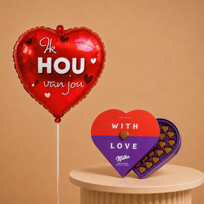 Love in the Air | Ballon & Milka Pralines 165g