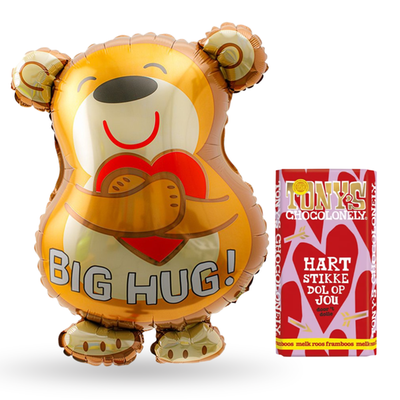 Ballon XL Beer Big Hug | Tony's Chocolonely Hartstikke Dol op Jou 185g