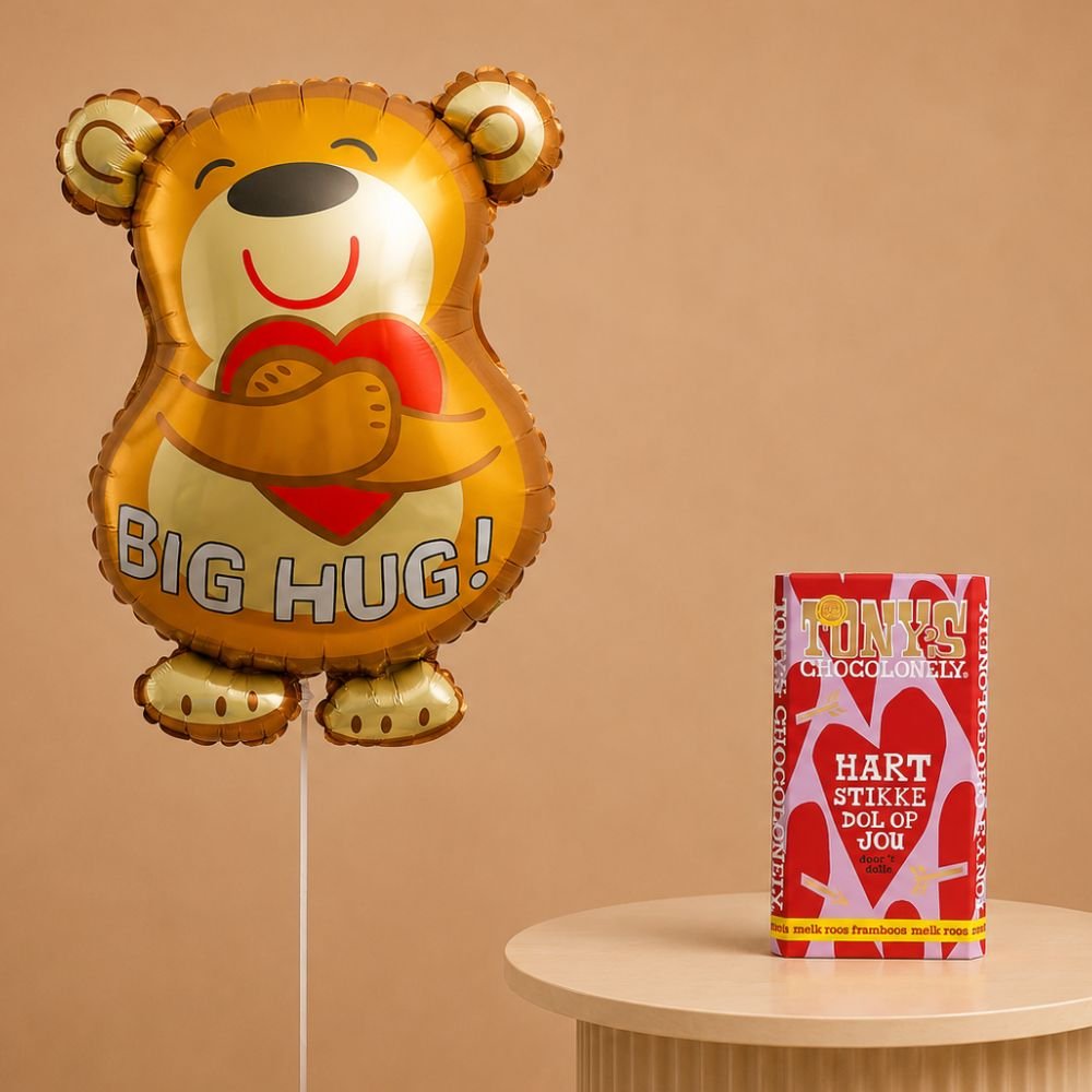 Ballon XL Beer Big Hug Hartstikke Dol op Jou 185g Tony