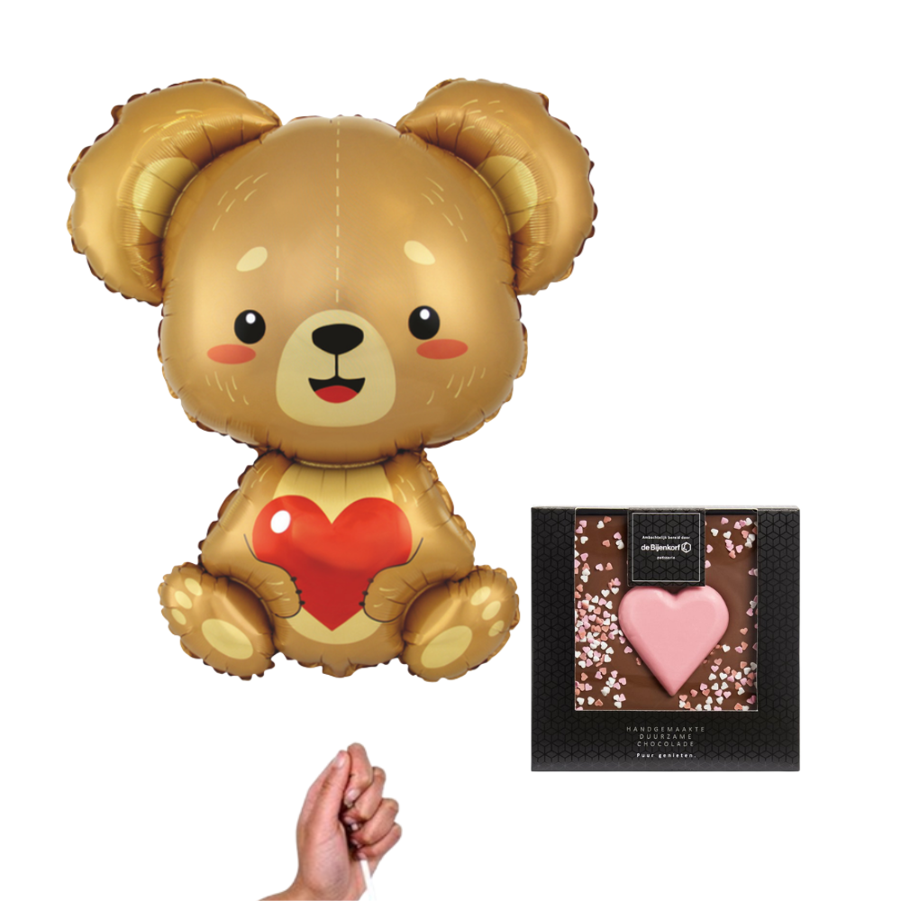 Een Zoete Knuffel Ballon Hart 150g Ballonnen Patisserie de Bijenkorf