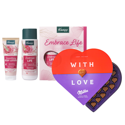 Kneipp Cadeaupakket | Milka Pralines with love 165g