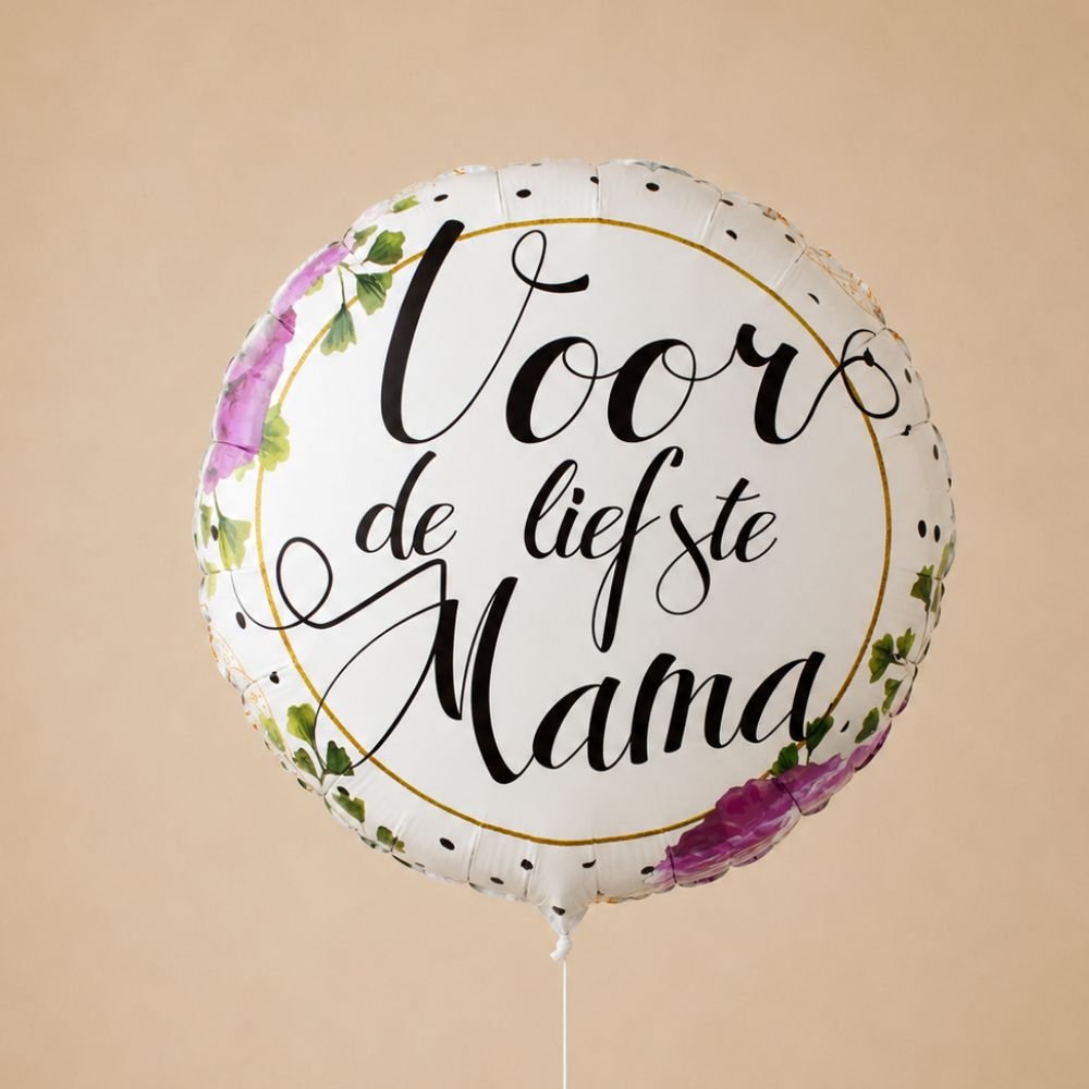 Ballon Bloemen Voor de liefste mama Greetz