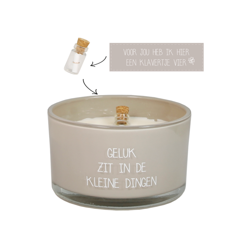 Kaars Geluk zit in de kleine dingen My Flame Lifestyle