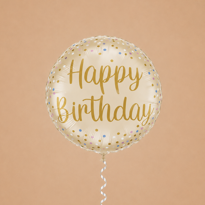 Ballon | Happy Birthday | Goud