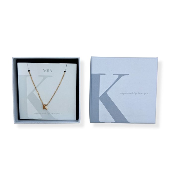 Noia Jewellery | Ketting met letter | Goud | K